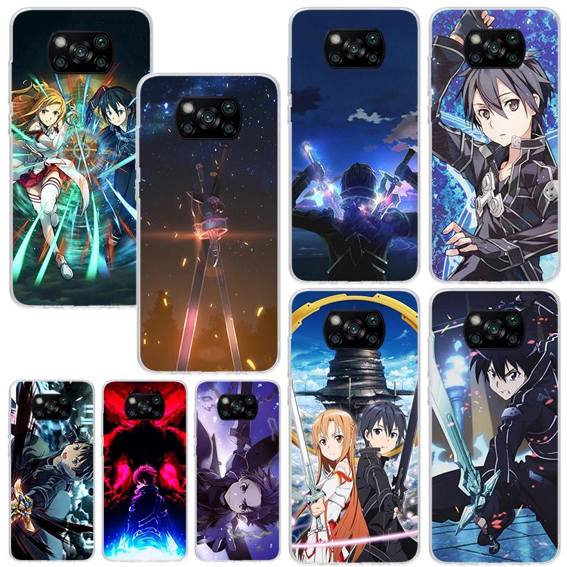 Sword Art Online Anime Phone Case For Xiaomi Poco X7 X6 X5 M7 M8 Pro F7 Ultra Redmi 15C 15 13C 13 12C 12 10 10C 10A Art Fundas P