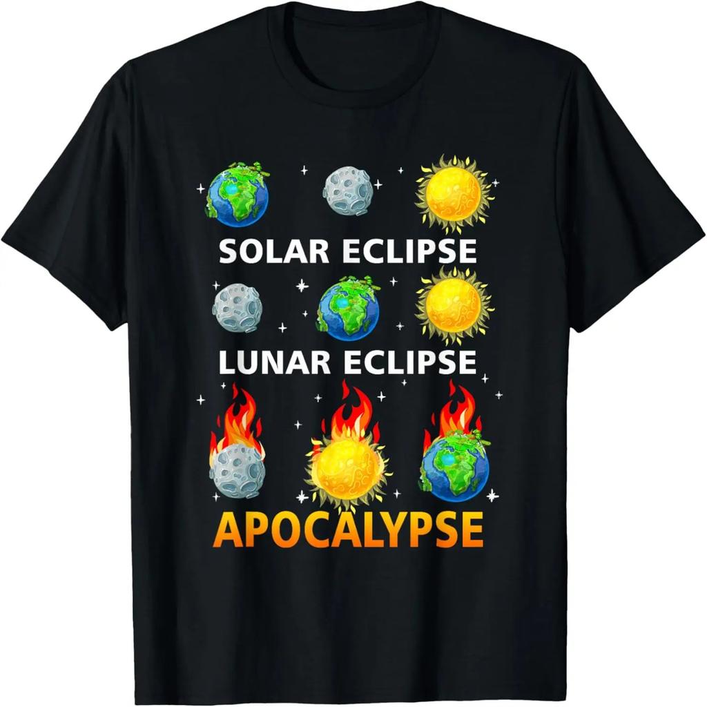 Solar-Eclipse Lunar Eclipse Apocalypse Funny Earth Moon Sun T-Shirt