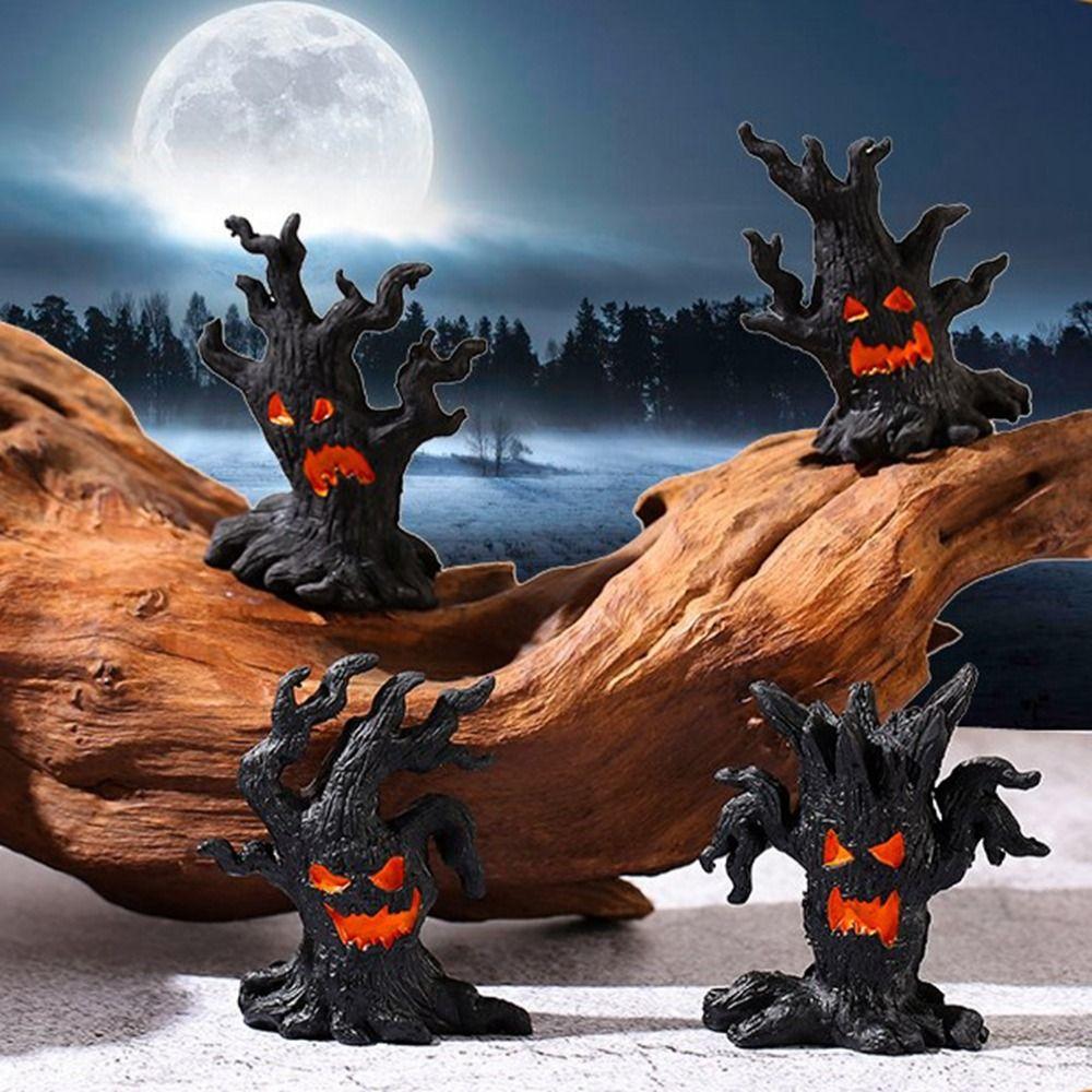 DIY Tree Spirit Миниатюры Изделия из смолы Призрачные колья Украшения для вечеринки на Хэллоуин
