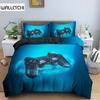 Комплект постельного белья с принтом 3D-геймпада, игровая тема, пододеяльник из микрофибры, одеяло размера Queen King Size, полиэстеровый чехол