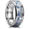 Vintage Viking Celtic Dragon Rings For Men Women Inlay Carbon Fiber Hiphop Men Stainless Steel Rings Wedding Band Jewelry Gifts