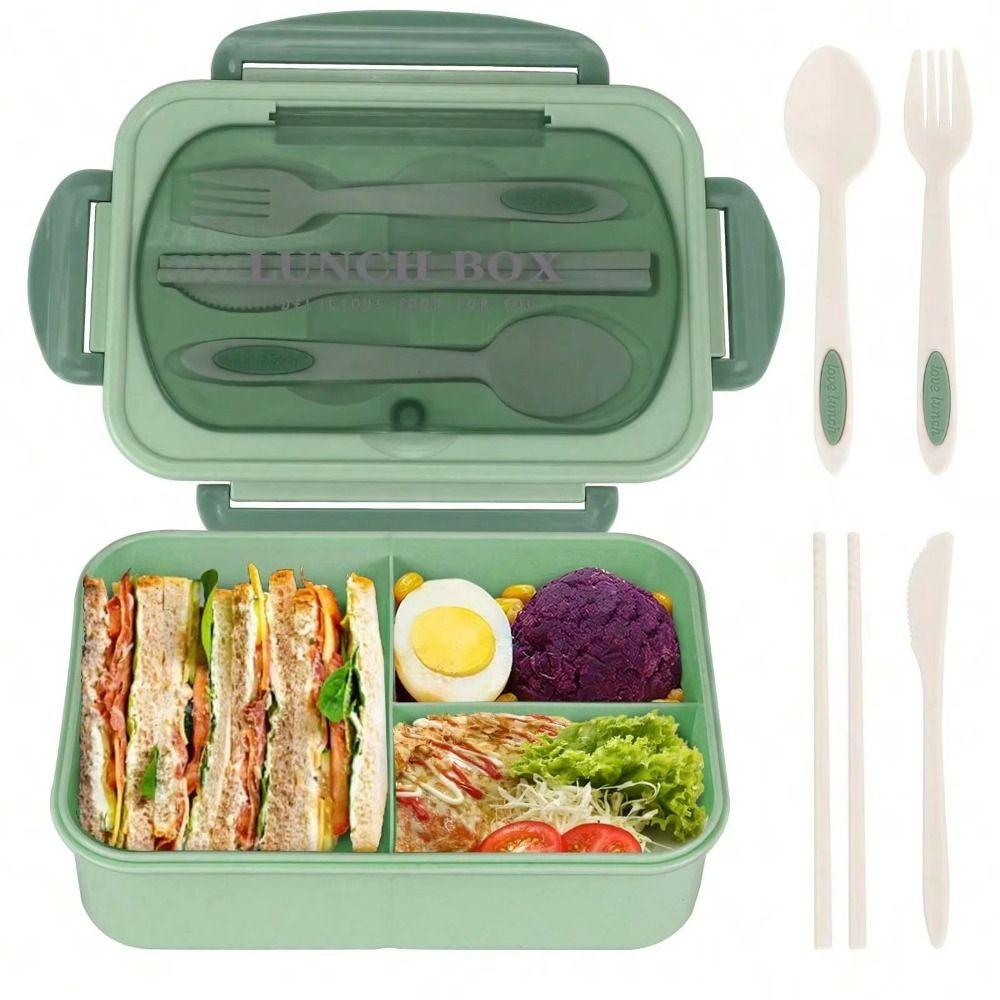 Microwavable Bento Box Leakproof Lunch Containers Portable Food Storage Box Office