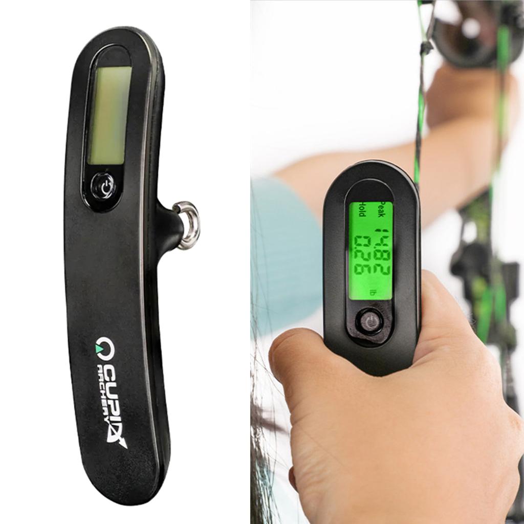 Archery Bow Scale 110 Lbs/50kg Hanging Handheld Scale Digital Tune Scale Peak Weight/Hold Weight with Clear LCD Display