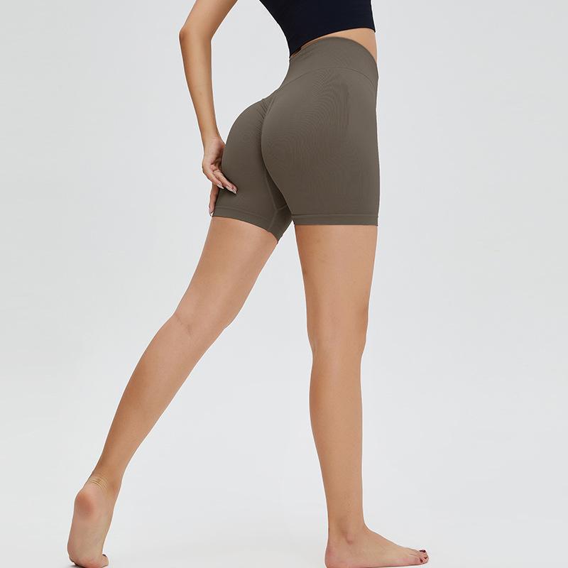 Seamless Three-point Fitness Shorts Women's High-waisted Hip Lift Sports Shorts Tight Quick-dry Yoga Shorts