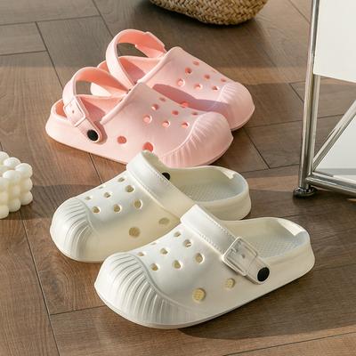 Пляжные туфли-дырки Баотоу женские летние уличные нескользящие износостойкие прохладные шлепанцы женские домашние комнатные тапочки для пары мужские