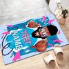 Custom JEY USO YEET Mat Personalized Name, Polyester Washable Indoor Entryway Rug, Gift for Christmas, Easter, Thanksgiving Day