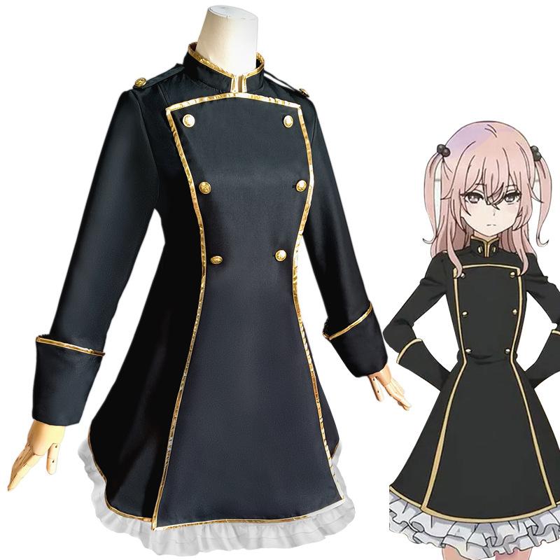 Аниме My Dress-Up Darling, косплей Inui Sajuna, шляпа, парик, полный комплект, черное платье, пальто, женская униформа, карнавальные костюмы на Хэллоуин