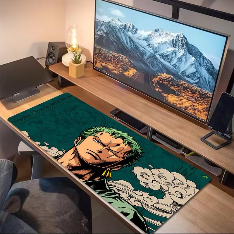 One Piece Roronoa Zoro Print Cushion Non-slip Laptop Tablet Big Mousepad XXL Mat Mini PC Playmat With Lock edge