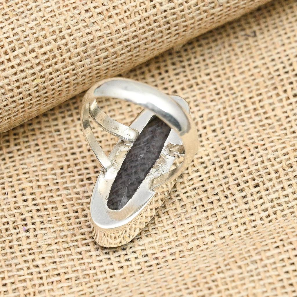 Ювелирные изделия ручной работы из стерлингового серебра 925 пробы с драгоценным камнем иолит Прекрасное кольцо для нее