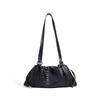 New woven genuine leather fashion classic pleated shoulder bag design, high-end handbag cloud bag