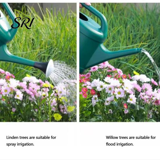 Ergonomic Watering Can Long Spout Plastic with Handle 3L Durable 5L Pot Removable Sprinkler Head for Indoor Outdoor Gardening Large Capacity