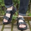 Fashion Summer Sandals Leather Outdoor Men Beach Shoes Luxury Breathable Casual Sandal Man Wading Shoes Non-slip Wide Lining Slippers