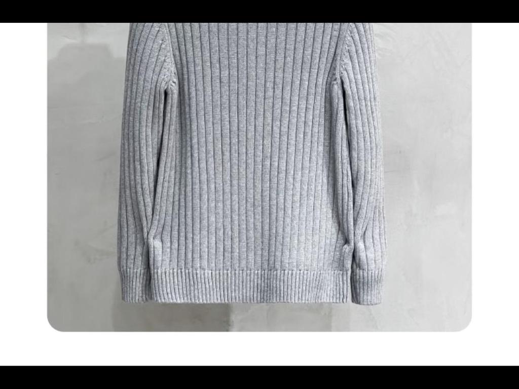 Мужской вязаный кардиган на молнии - осень/зима 2023 г. Свитер-куртка