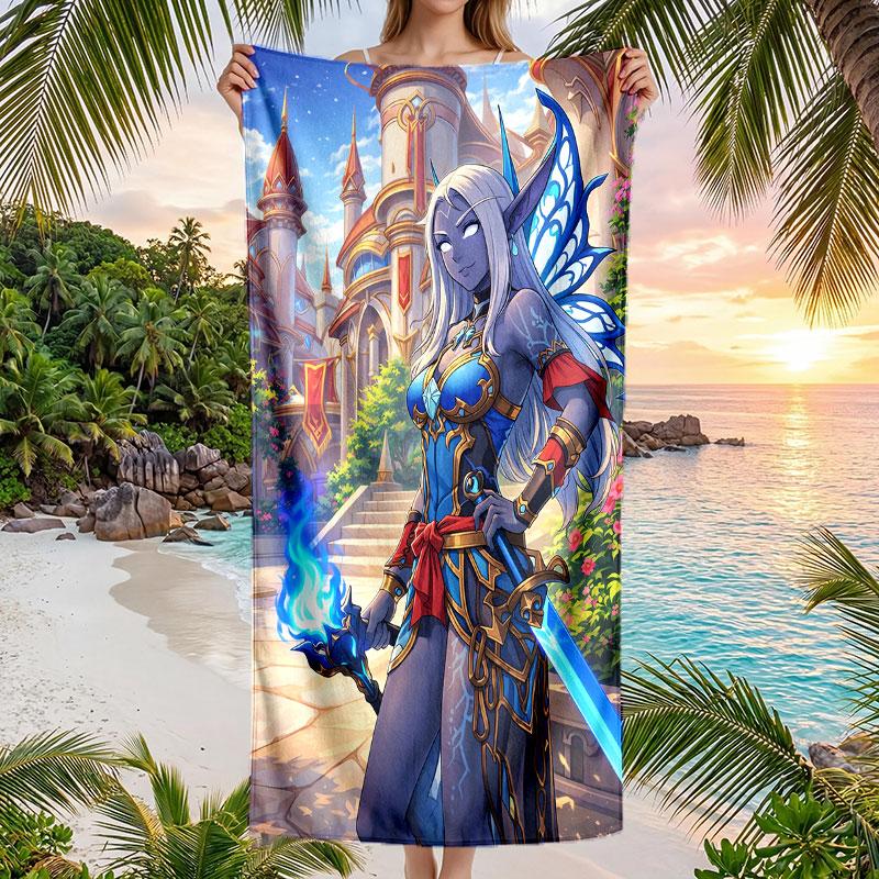 Large Beach Towel Quick Dry Absorbent Towel For Beach IndoorWorld of Warcraft