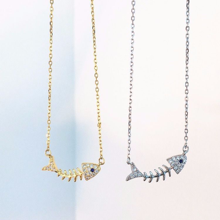 Женское ожерелье «Рыбья кость», слегка инкрустированное цирконами, простой дизайн, универсальное, подарок на День святого Валентина