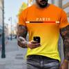 New Summer Men's Fashion T-shirt Personality Lodestone Printed Men's T-shirt Top