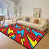 Абстрактный Геометрический Ковер для Гостиной Узор Молнии Декорация Диван Большие Ковры Спальня Детская Плюшевый Коврик для Ползания Нескользящий