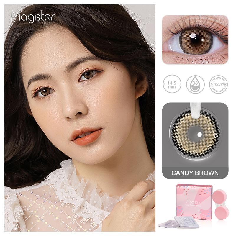 Colored Contact Lenses with Diopters Diamond Eye Lens Myopia Lenses for Vision (-1.00~-6.00) Prescription Lenses Color Contacts