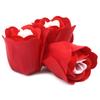 4x Soap Flowers Heart Box Red Roses 3-Pack