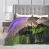 W-Wicked 2 Musical Movie Glinda Elphaba Blanket  Warm Soft Street Trend Plush Throw Blanket Flannel Bedspread Bed Cover