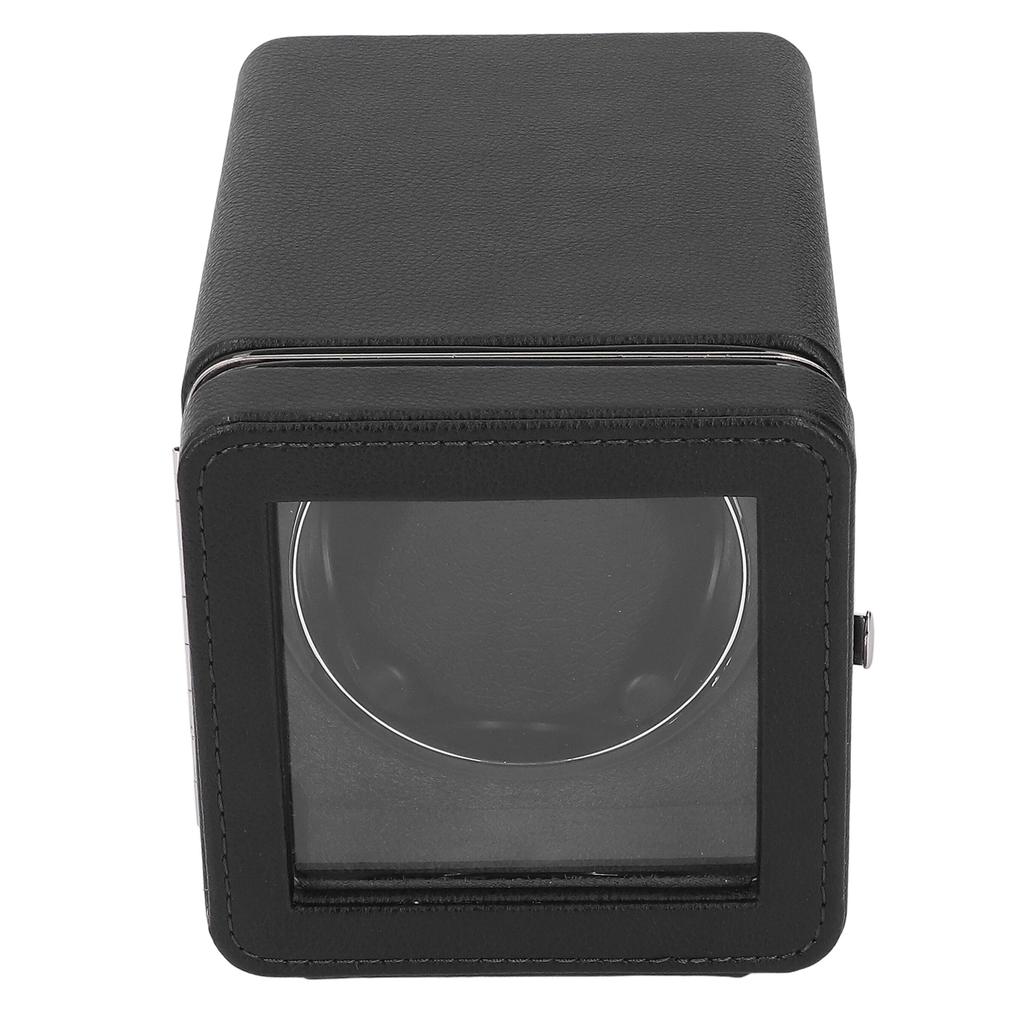 Single Watch Winder Automatic Rotation 4 Modes Mesh Texture Leather with LED Light Super Quiet