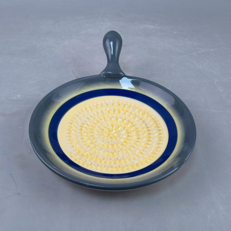 Керамическая терка для имбиря, измельчитель имбиря и чеснока, фруктовое пюре, прикорм, глиняная тарелка для измельчения, тарелка, кухонный артефакт