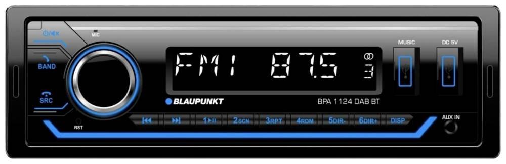 Blaupunkt BPA1124DAB BT Car Stereo Bluetooth Handsfree Black