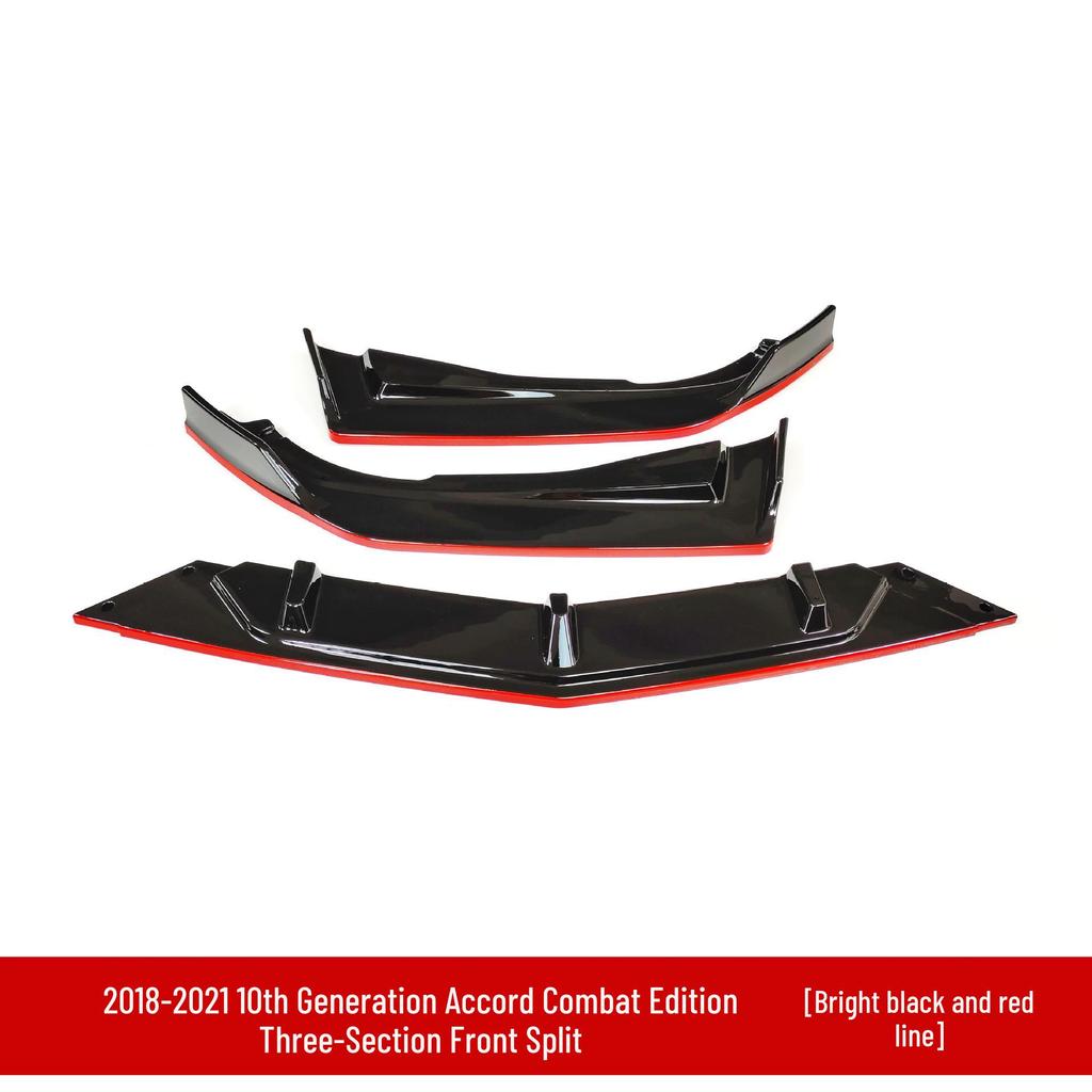 2018 Accord 10th Gen Aggressive Kit: Front Lip, Splitter, Rear Wing, Top Spoiler, Rear Lip, Side Skirts.