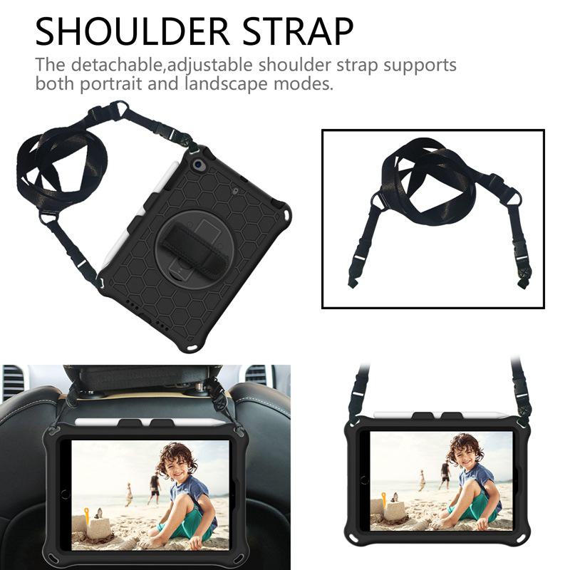 Защитный чехол с EVA противоударным кронштейном для планшета Apple iPad Mini 1/2/3/4/5 со слотом для ручки