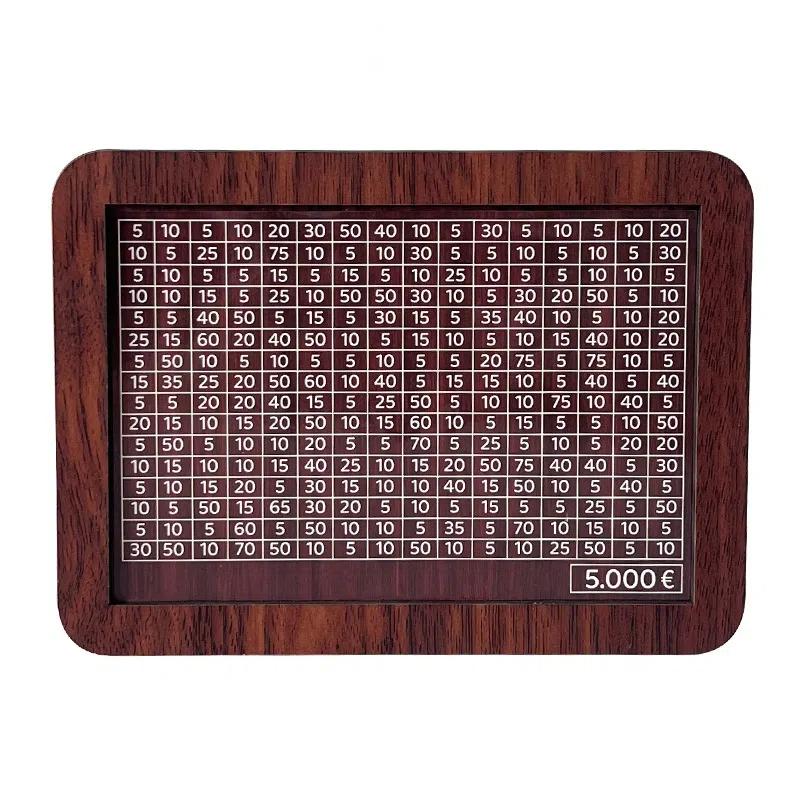 Копилка деревянная копилка 1000/2000/3000/5000/10000 евро с копилкой многоразового использования с целью сбережения и коробками с числами