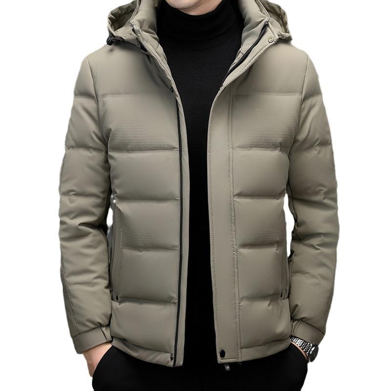 Winter New Men's Thickened Down Jacket Men's Middle-aged Men's Casual Removable Hat Casual Warm Men's Jacket