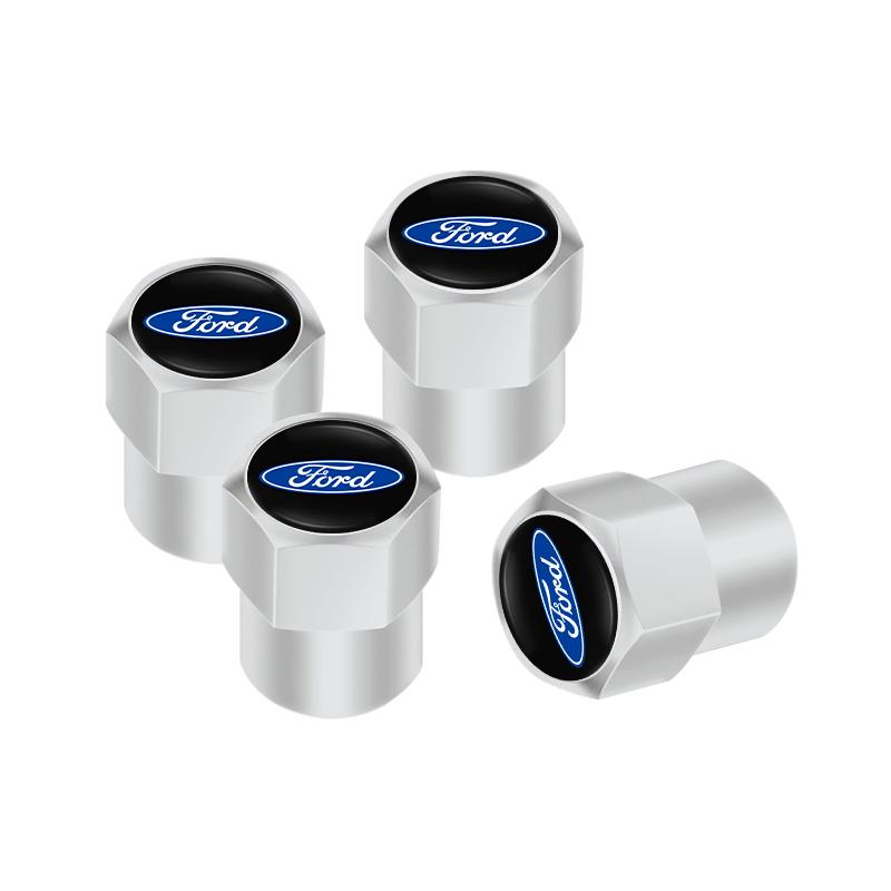 4PCS Car Emblem Metal Tire Valve Caps Tyre Dust Covers Accessories For Ford ST Line Mk2 Mk4 Mk8 Fiesta Mondeo Shelby Puma Escape knsh65