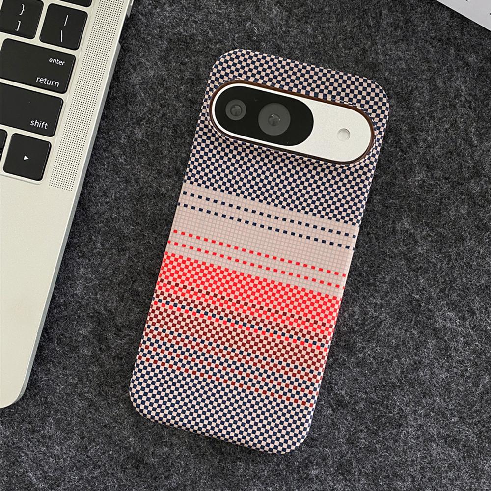 Luxury Colorful Kevlar Pattern Magnetic Phone Case For Google Pixel 8 7 9 10 Pro XL For Magsafe Wireless Charging PC Hard Cover