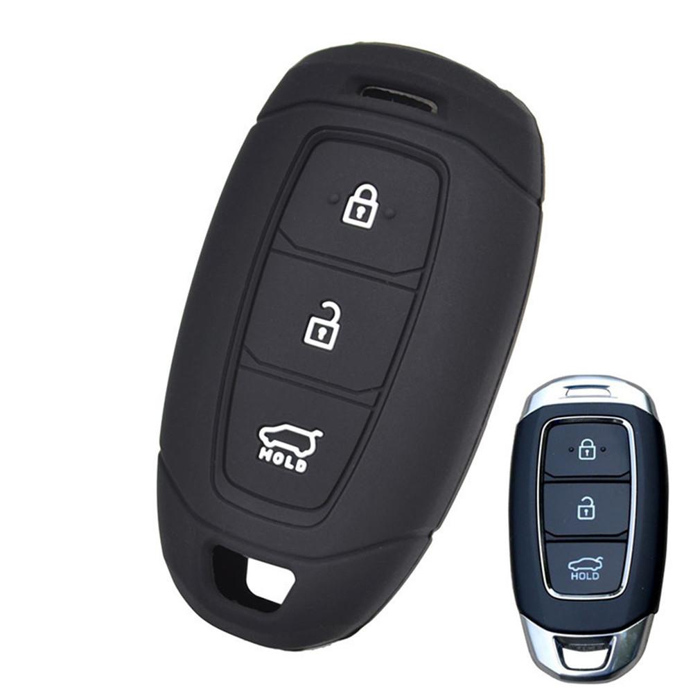 Силиконовый чехол-брелок для ключа Hyundai i30 i35 i40 Kona Veloster Azera Elantra Tucson Solaris Accent Santa Fe 2018 2019