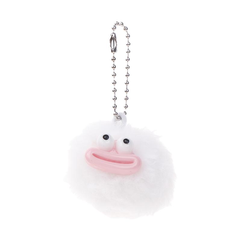 Милый мультяшный сосисочный рот волос мяч брелок плюшевый смешной мини большой рот кукла кулон брелок рюкзак сумка автомобиль кулон