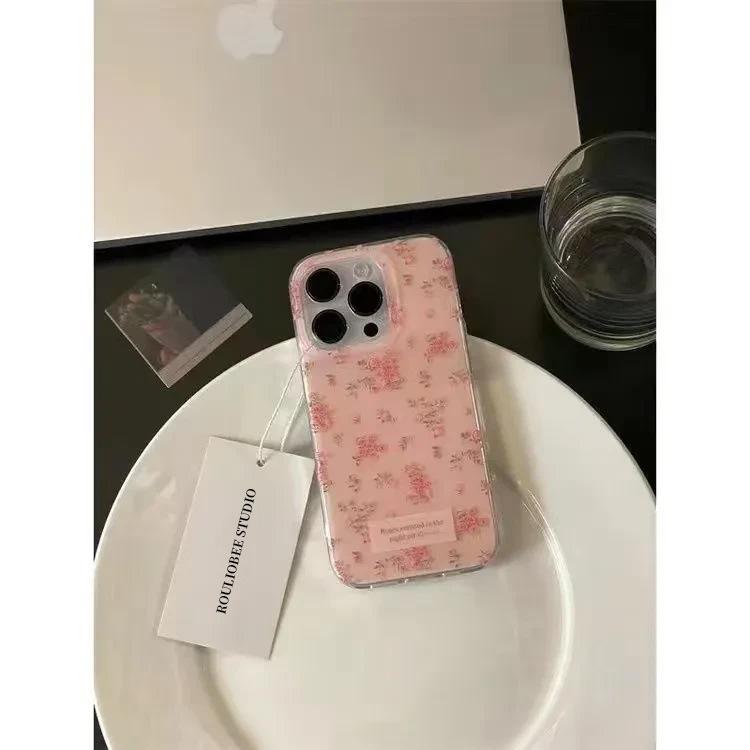 Suitable for Apple 16 ProMax Mobile Phone Case IPhone 15 Pro White Floral 14 Small Fresh 13
