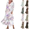 Женское повседневное модное удобное платье с карманами и рукавами 3/4 с принтом