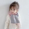 Double-Sided Imitation Cashmere Kids' Scarf – Warm Cartoon Tassel Shawl for Boys & Girls