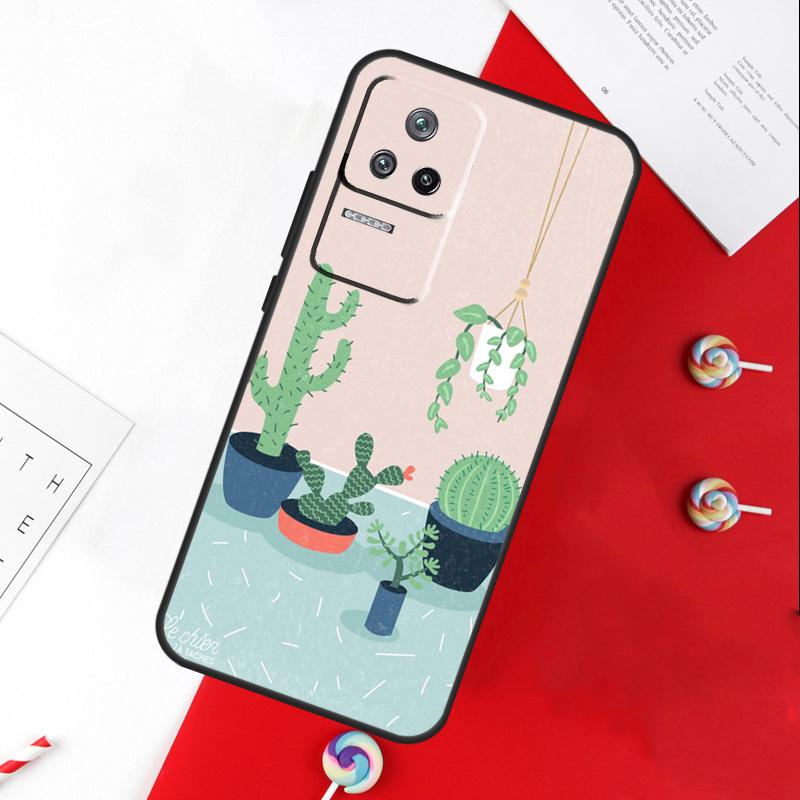 ЧЕХОЛ CACTUS BANANA РЕТРО ВИНТАЖ ЛЕТНИЙ Для Xiaomi 14 Ultra 15 13 11T 12T 13T 14T Pro POCO X7 Pro X3 X5 X6 M6 F5 F6 Pro
