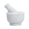 Crocon White Marble Mortar and Pestle Set – 4 Inch Spice Grinder and Herb Crusher, Stone Grinder for Kitchen, Ideal Kitchen Accessories for Home