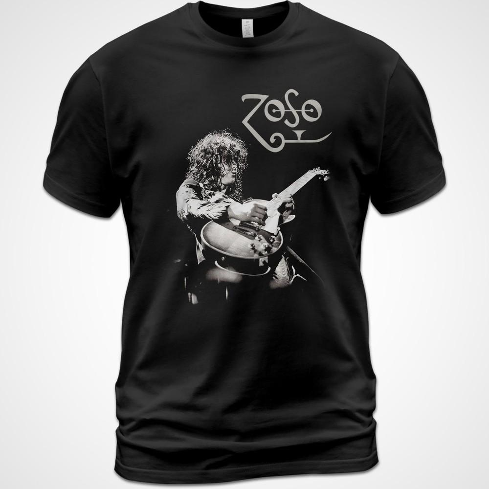 Хлопковая футболка Led Zeppelin IV Zoso футболка Тур музыка Джимми Пейдж Символы Футболка Унисекс