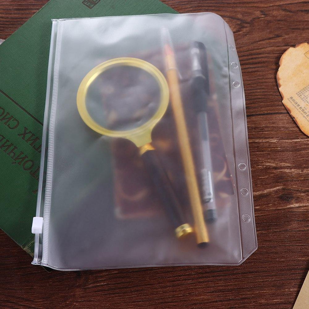 Durable Transparent Storage Bag PVC Folder Pouch File Organizer Binder Document Document Folder
