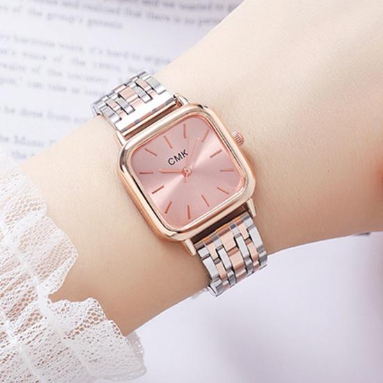 Мужские часы с кварцевым механизмом, квадратный циферблат, указатель, ремешок из сплава, украшение с точным временем, не водонепроницаемые, мужские кварцевые деловые наручные часы, ювелирный аксессуар