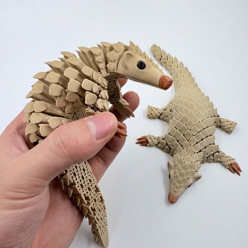 3D-печатная игрушка-панголин, модель животного-панголина, артикулируемые, подвижные, настольные украшения и предметы коллекционирования