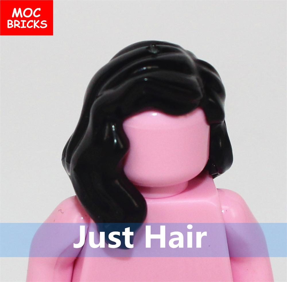 Нетоксичные 5 шт./лот Детали Moc Кирпичики Женские Волосы Собранные Частицы Строительные Блоки Аксессуары Детские Игрушки Пластиковые Куклы