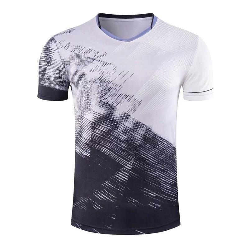Men's Training Sports Striped Shirt Top Quick Drying Short Sleeved Gym Running Fitness Round Neck T-shirt Men's Style