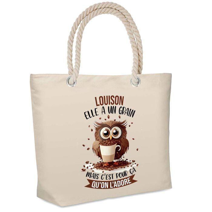 Sac isotherme - PLANETEE - Louison Chouette Grain - Coton imprimé en France - Grande contenance - Anses solides