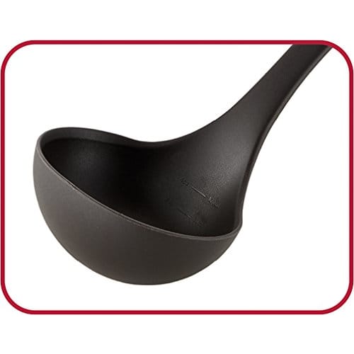 T-fal Ingenio Large Ladle with Easy-Pour Head, Graduated Spout, and Silicone Stopper, K21301, Dishwasher Safe