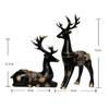New Resin Golden and Black Reindeer Sculptures | Beautiful Home Decor | Lifts Up Energy of Your Room (Pack of 2, Black)