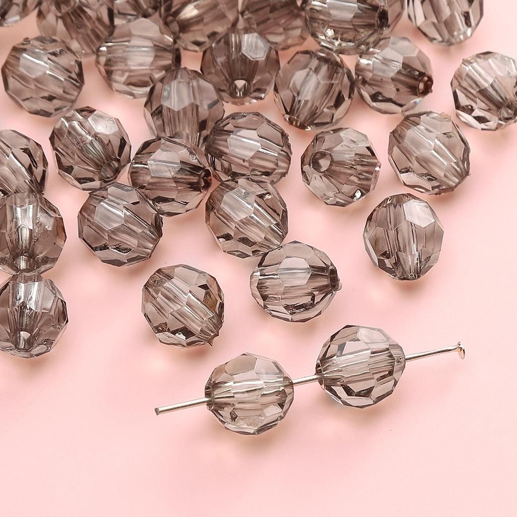 Бусины ручной работы, граненые бусины в форме ромба, акриловые прозрачные, нерегулярные граненые круглые бусины, бусины, браслеты своими руками, цепочки для сотовых телефонов, ювелирные изделия, бусины россыпью